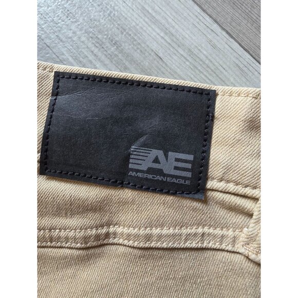 American Eagle Airflex+ Temp Tech Khaki Jeans Size 29x32 Stretch - Picture 2 of 4